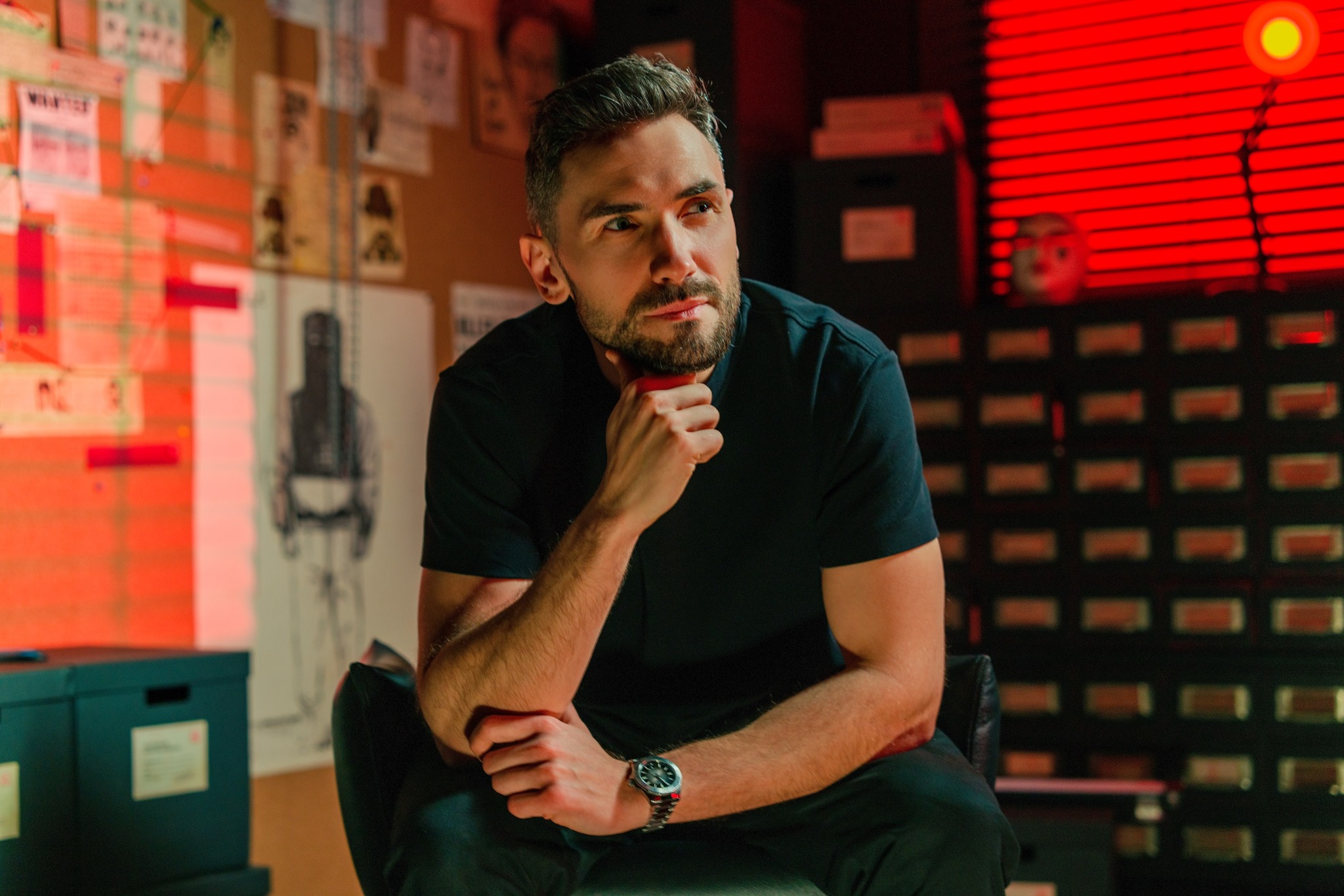 Marcin Myszka w studio Kryminatorium