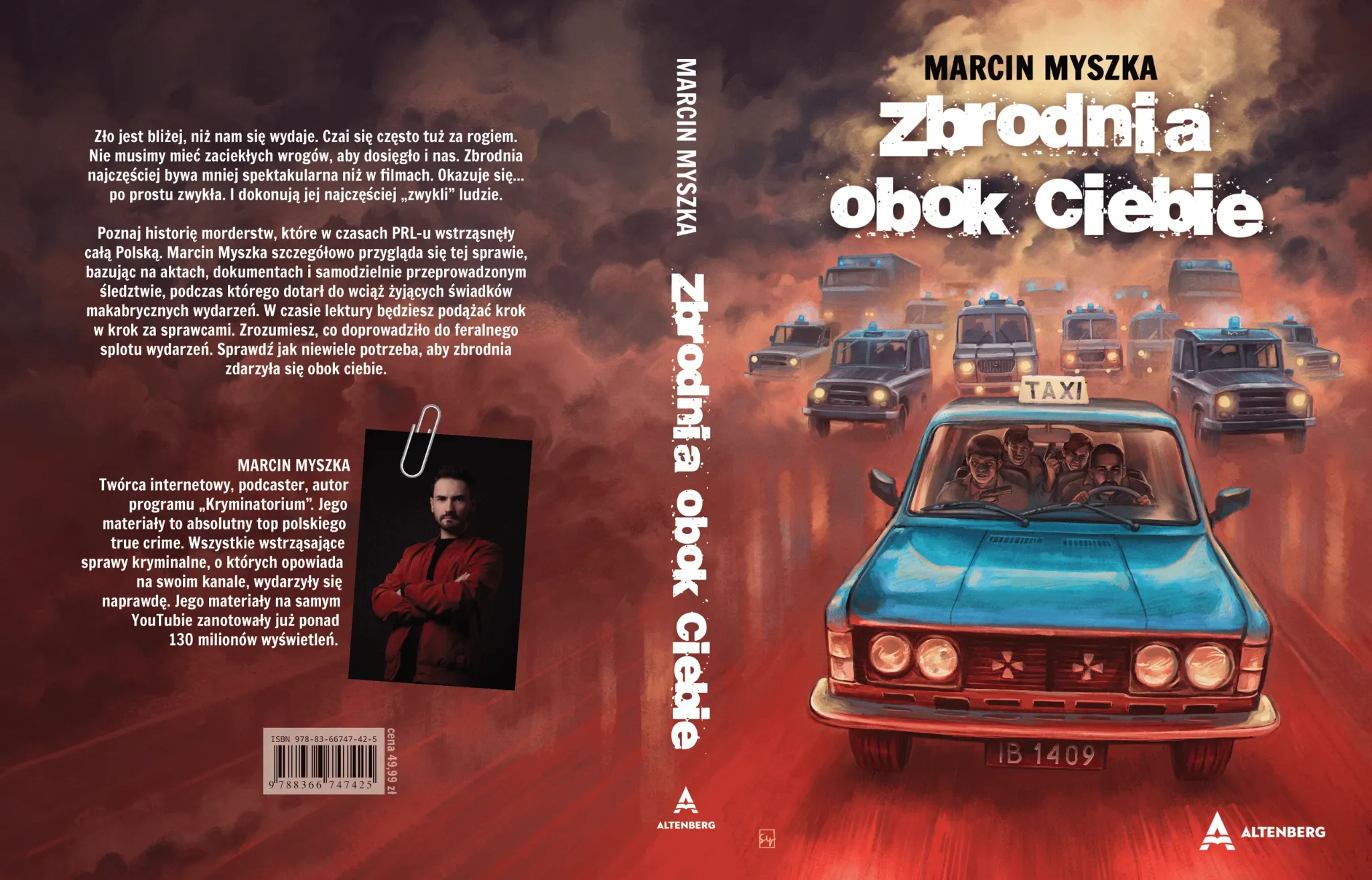 Okładka i tył książki Zbrodnia obok Ciebie